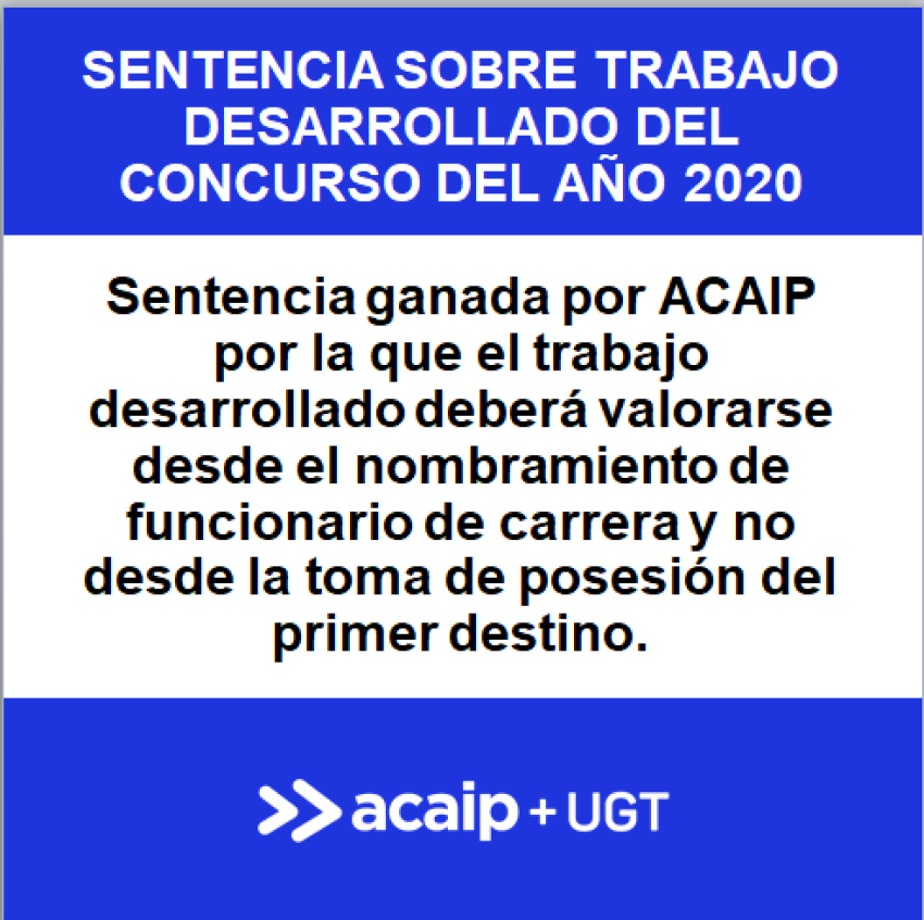 SENTENCIA SOBRE TRABAJO DESARROLLADO DEL CONCURSO DEL AÑO 2020