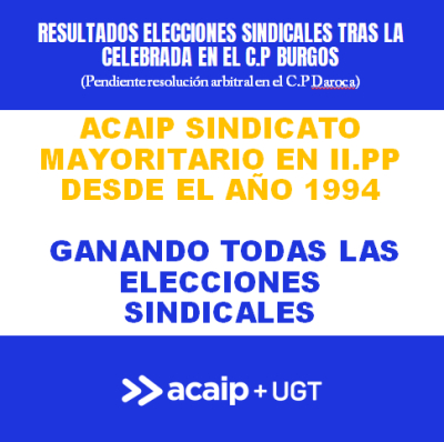 Resultados elecciones sindicales tras la celebrada en el C.P Burgos