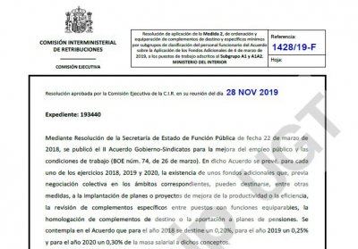 Resolucion CECIR subida niveles subgrupos A1/A2 Y A2/C1