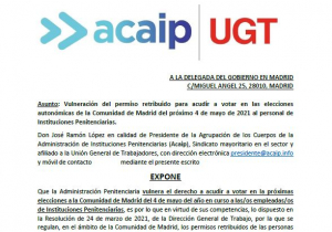 Vulneraci&oacute;n de permiso para acudir a votar en Elecciones de Madrid