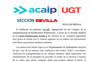 Agresi&oacute;n a dos funciarionarios en el C.P Sevilla 1
