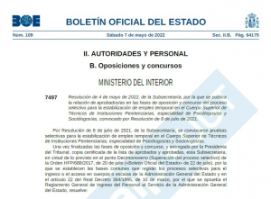 Cuerpo T&eacute;cnico: Aprobados promoci&oacute;n interna y proceso estabilizaci&oacute;n