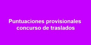 Consulta puntuaciones concurso de traslados