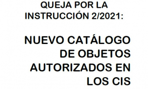 QUEJA I-2/2021 objetos autorizados en CIS