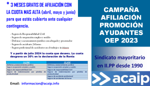 CAMPA&Ntilde;A AFILIACI&Oacute;N AYUDANTES OEP 2023