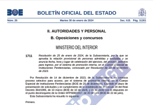 C. Especial.- admitidos-excluidos y celebraci&oacute;n examen (acceso libre y promoci&oacute;n interna)