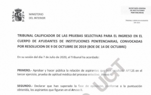 Resolucion tribunal tercer ejercicio y desempate ayudantes OEP 2019