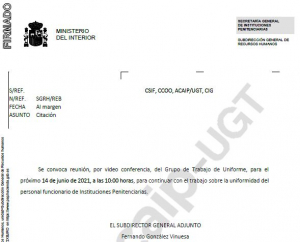 Convocatoria Grupo de Trabajo vestuario