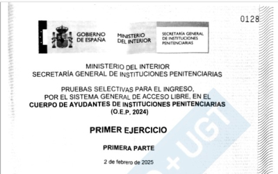 Examen de Test y Supuestos pr&aacute;cticos C. Ayudantes OEP 2024