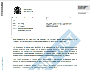 Oferta de plazas OEP 2020 a su pase a funcionarios de carrera