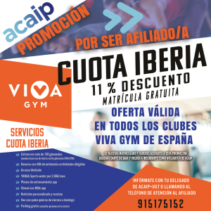 Promoci&oacute;n de  VIVA GYM a afiliad@s a ACAIP