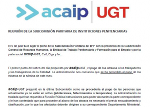 P. Laboral.- Reuni&oacute;n subcomisi&oacute;n paritaria II.PP