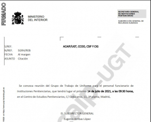 Convocatoria grupo de trabajo de vestuario en II.PP