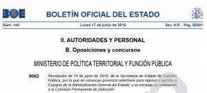 Convocatoria procesos selectivos en los cuerpos de la AGE