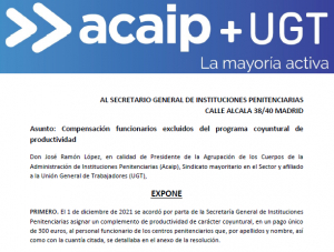 Solicitud compensaci&oacute;n excluidos programa productividad coyuntural