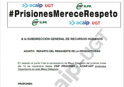 Propuesta reparto productividad remanente 2022