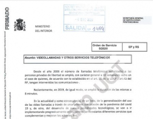 Orden de servicio VIDEOLLAMADAS/Servicios telef&oacute;nicos