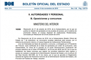 Aprobafos definitivos Cuerpo Especial OEP 2018