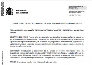 Convocado Curso online medios telem&aacute;ticos