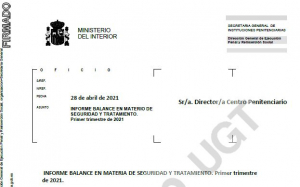 INFORME BALANCE EN MATERIA DE SEGURIDAD Y TRATAMIENTO. Primer trimestre de 2021.
