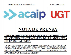 Agresi&oacute;n a cuatro trabajadores en el C.P de Due&ntilde;as