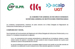 Solicitud convocatoria Mesa delegada extraordinaria en II.PP