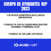 Ayudantes OEP 2023.- Admitidos definitivos y facultad examen