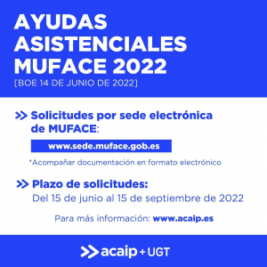 Ayudas asistenciales Muface para el a&ntilde;o 2022
