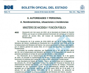 Nombramiento Carrera C. Ayudantes OEP 2019