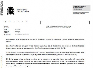 Convocatoria mesa delegada de Instituciones Penitenciarias