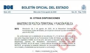 Convocatoria ayudas asistenciales Muface 2020