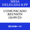 Comunicado reuni&oacute;n mesa delegada II.PP (26/09/23)