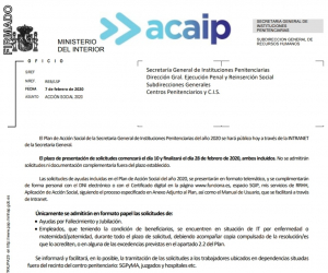 Convocado plan Accion Social 2020