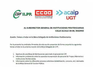 Propuesta conjunta ante pr&oacute;xima reuni&oacute;n mesa delegada II.PP