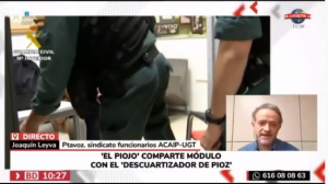 Intervenci&oacute;n portavoz ACAIP-UGT en Telemadrid