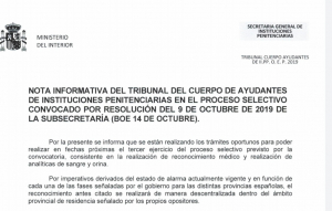 Nota informativa Tribunal OEP 2019 C. Ayudantes