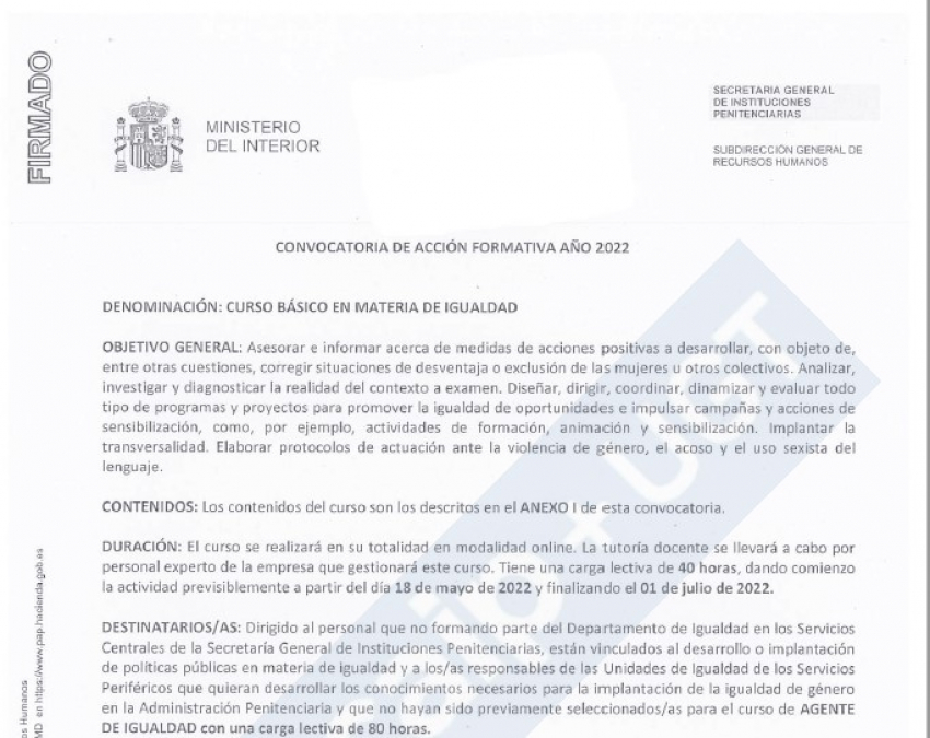 Convocados cursos de Igualdad y lenguaje inclusivo