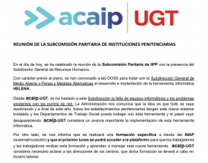 P. laboral.- Comunicado subcomisi&oacute;n paritaria II.PP