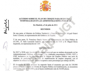 Acuerdo de temporabilidad en las Administraciones P&uacute;blicas