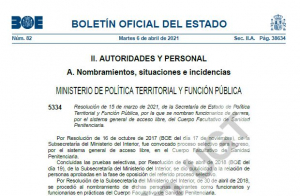 Nombramiento carrera facultativos OEP 2017