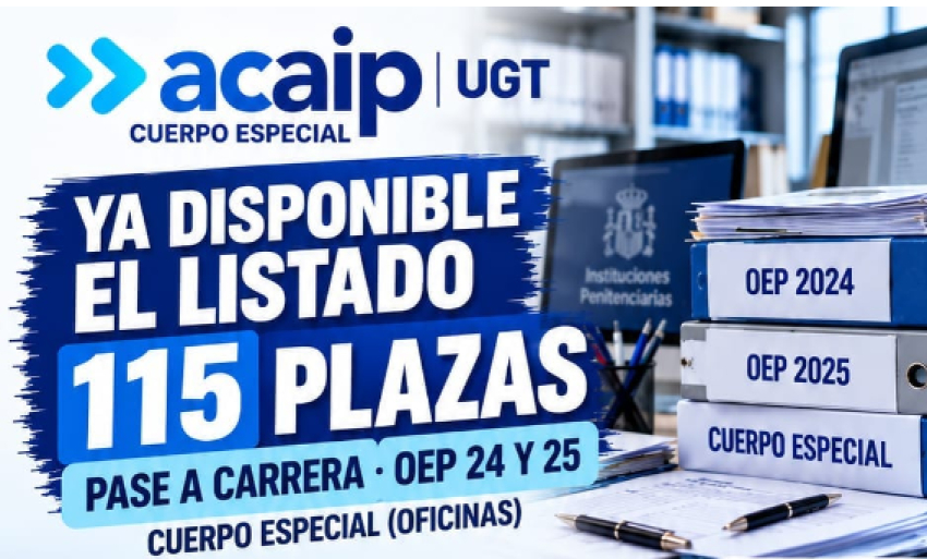 Cuerpo Especial OEP 2024-2025.- Plazas pase a carrera