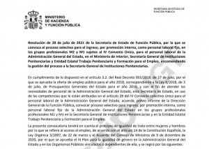 P. Laboral: Convocatoria promoci&oacute;n interna  II.PP y EETPFE OEP 2018