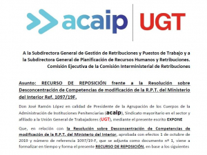 Acaip recurre la resoluci&oacute;n CECIR sobre segunda actividad.