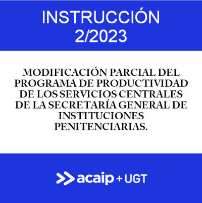 Modificaci&oacute;n programa productividad servicios centrales SGIIPP