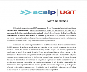 Un interno incendia su celda y arremete contra los funcionarios